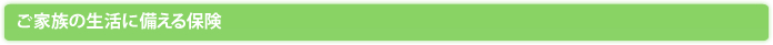 ご家族の生活に備える保険